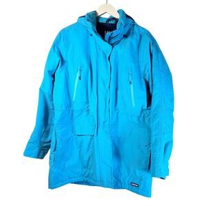 Lands' End Women's Squall Waterproof Insulated Parka Rain Jacket Size L